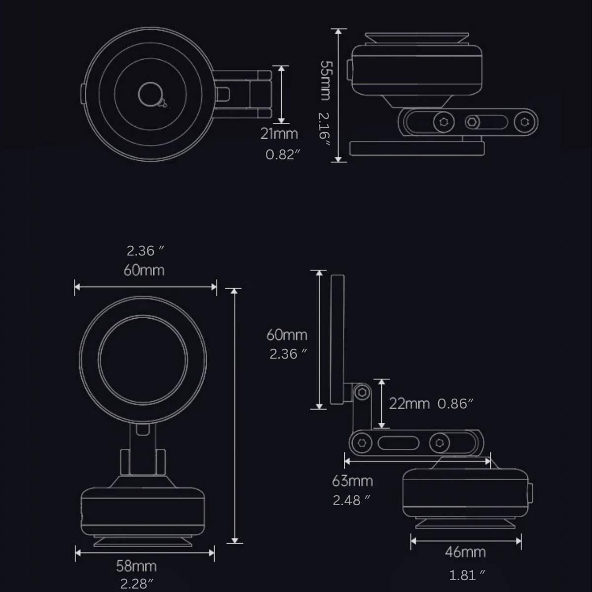 360° Magnetic Car Phone Holder