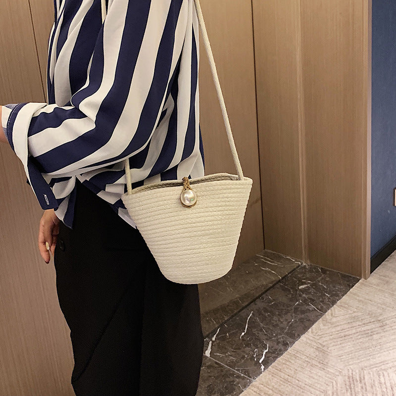 Summer Straw Woven Cross Bag - TheFindsByAzlan