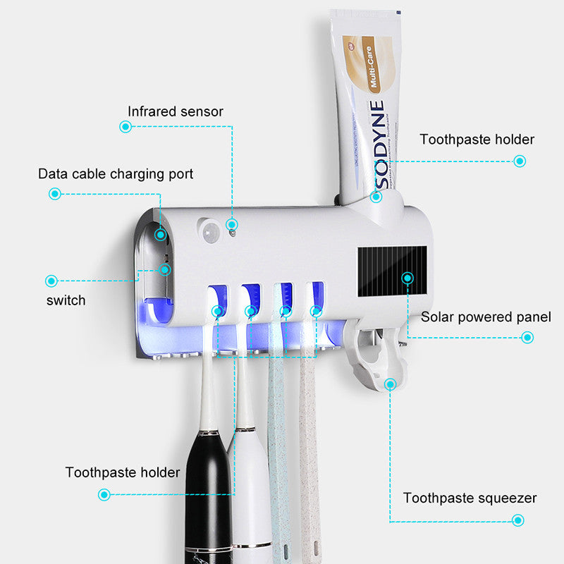 Intelligent UV Toothbrush Sterilizer Rack - TheFindsByAzlan