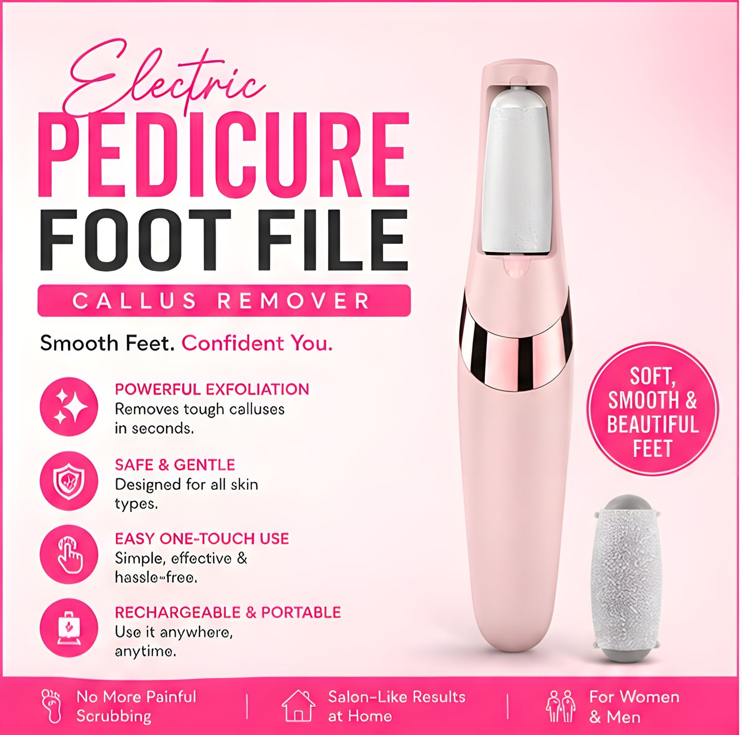 Electric Pedicure Foot File Callus Remover