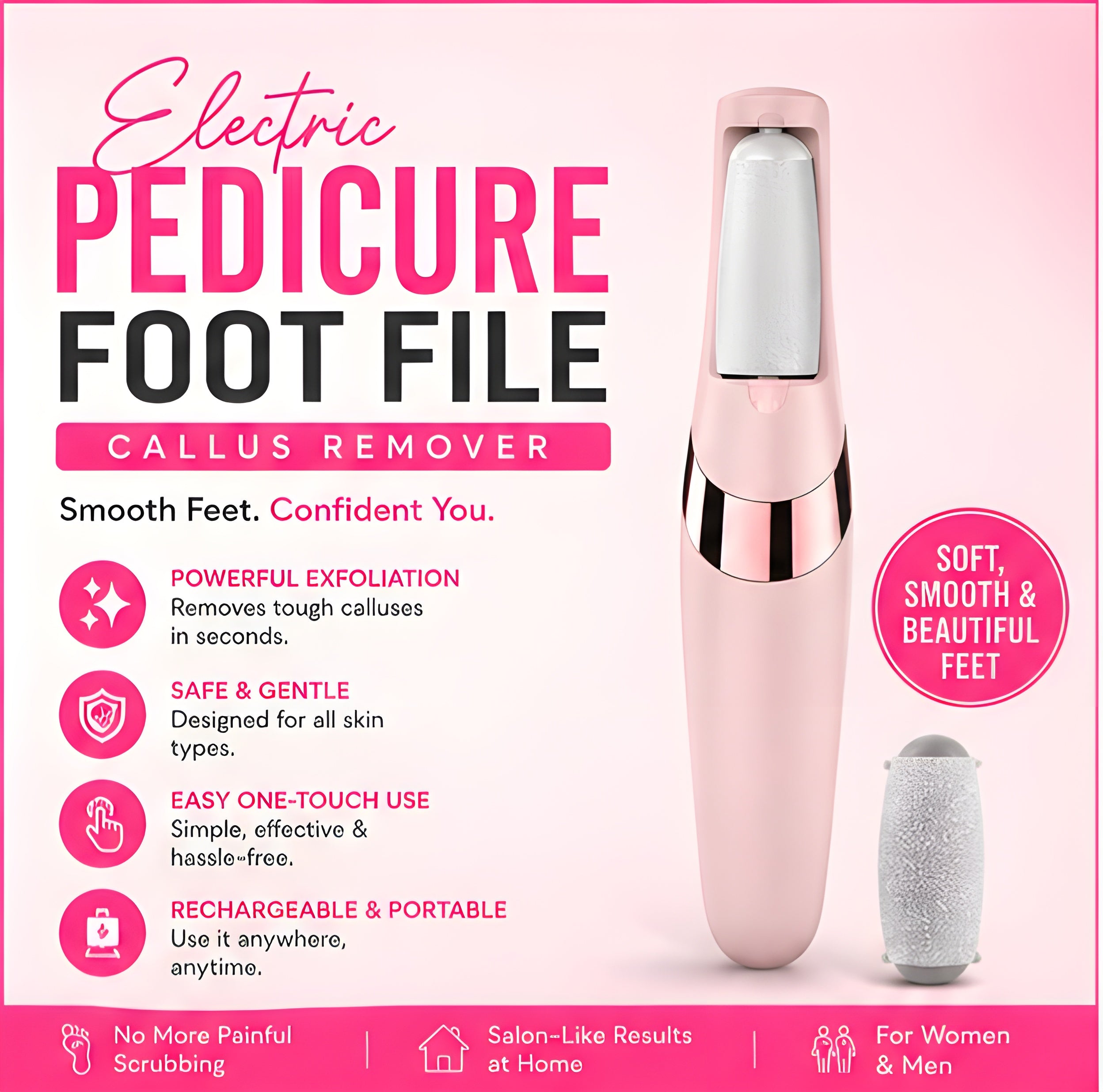 Electric Pedicure Foot File Callus Remover