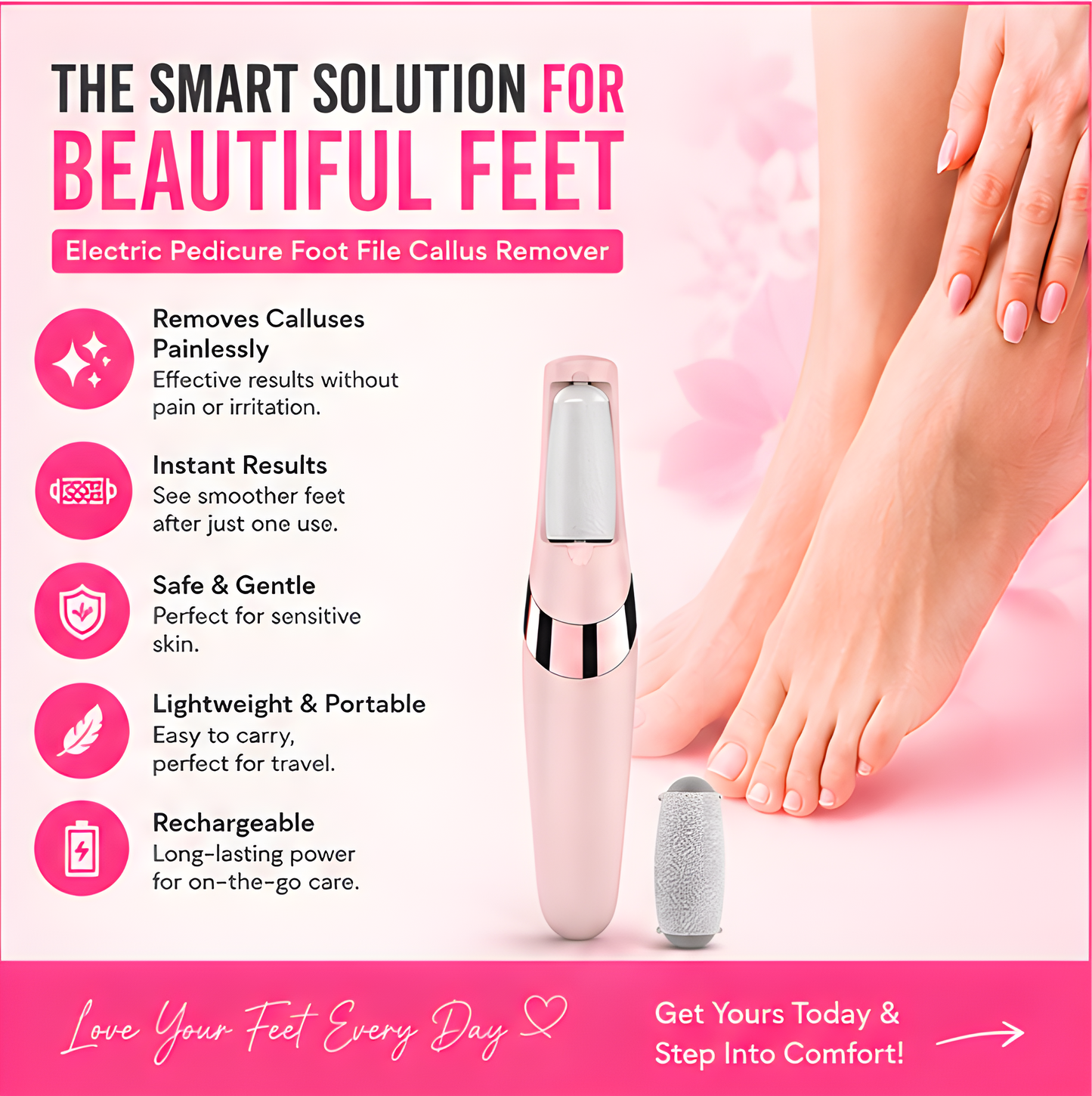 Electric Pedicure Foot File Callus Remover