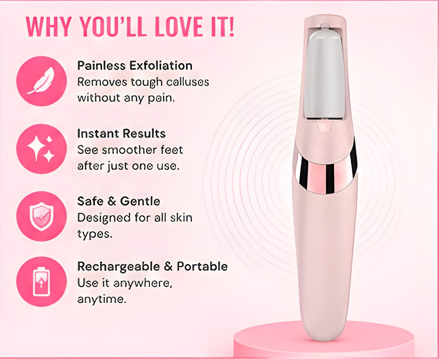 Electric Pedicure Foot File Callus Remover