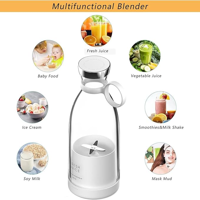 ™Portable Juicer Blender, for making fruit juice, milkshakes, and smoothies - TheFindsByAzlan