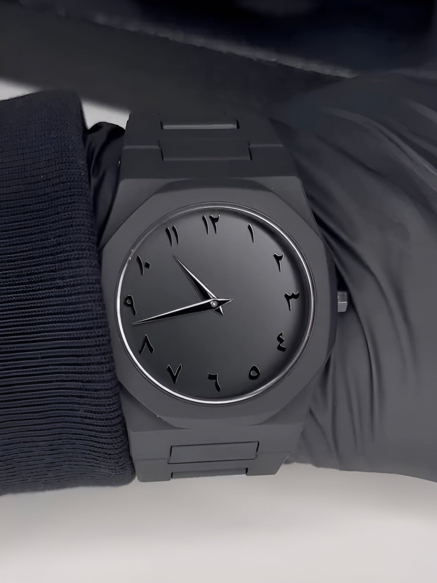 Black Arabic Aura Watch Flat 40% OFF - TheFindsByAzlan