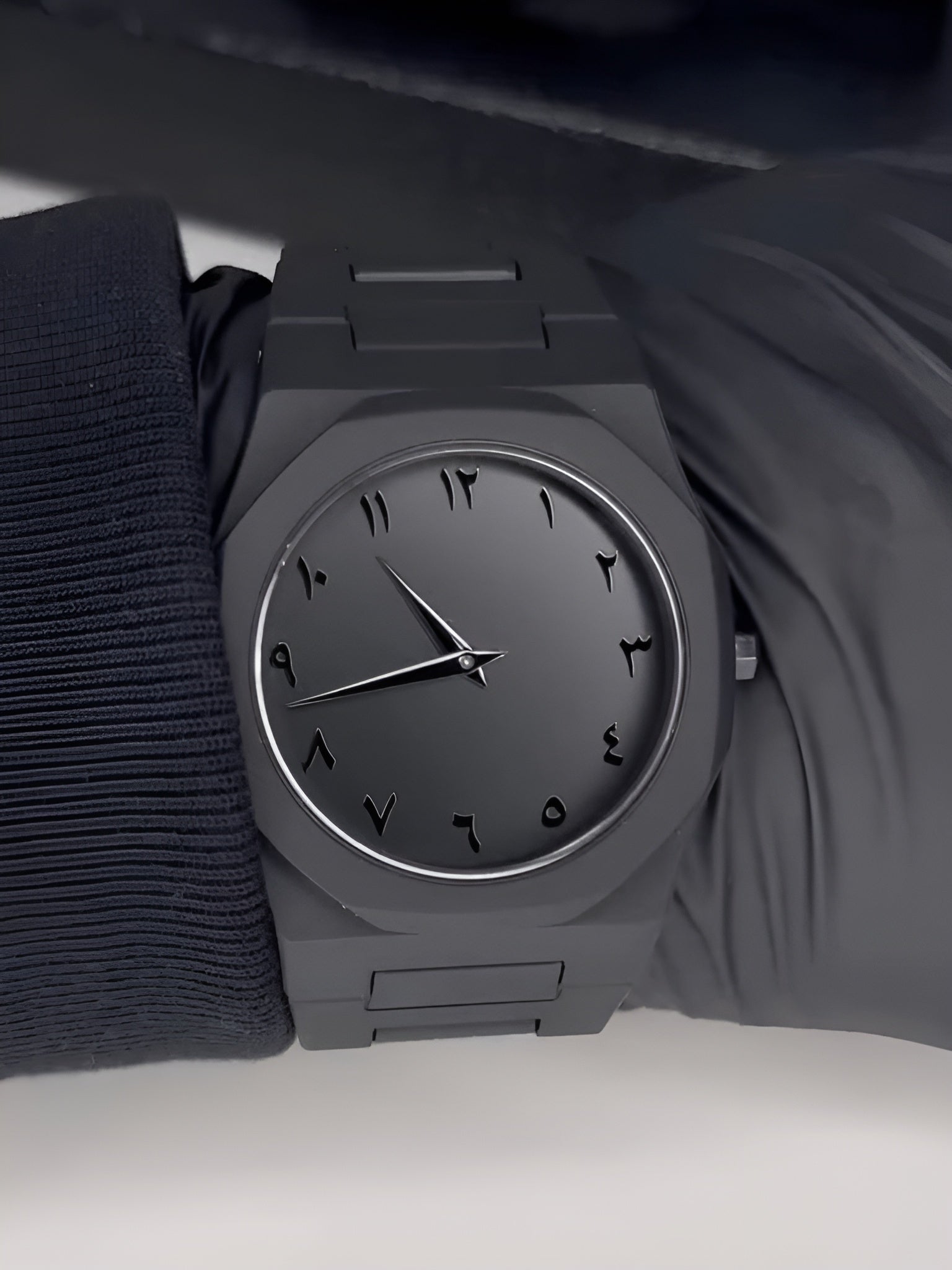 Black Arabic Aura Watch Flat 40% OFF - TheFindsByAzlan