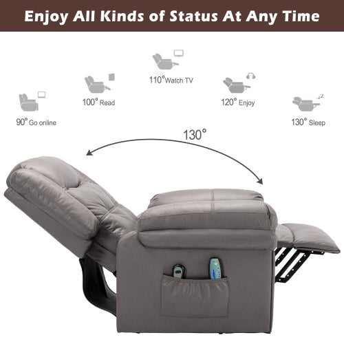 Power Lift Recliner,Lift Chairs Recliners For Elderly, Electric Massage Heating Chair For Seniors Living Room Armchair-Tech Cloth - TheFindsByAzlan