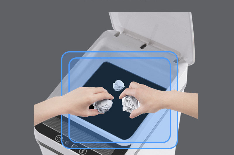 Intelligent Induction Automatic Flip Trash Can - TheFindsByAzlan